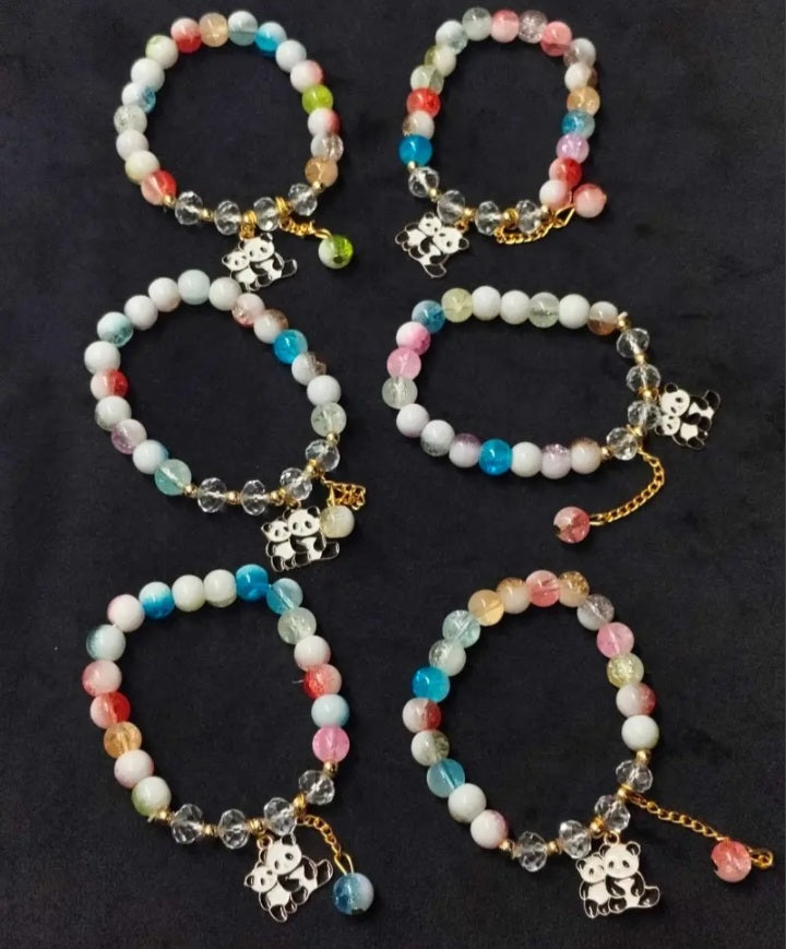 Multicolor Pastel Bead Bracelet: