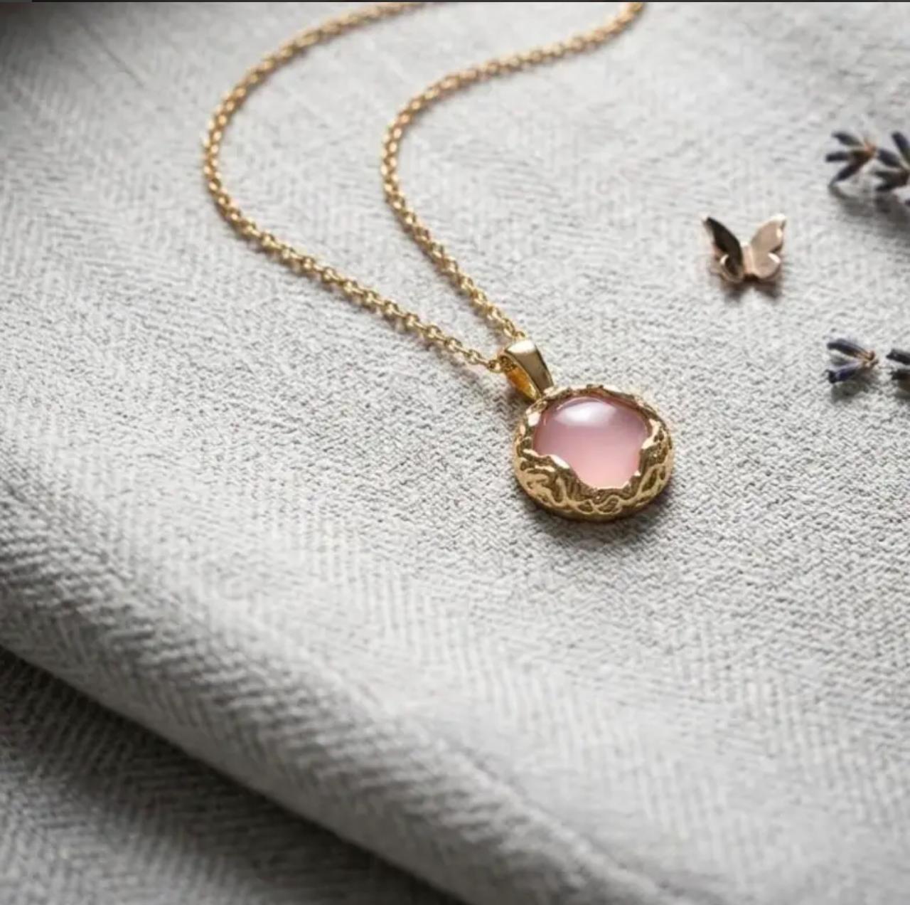 Rose Quartz Orbit Pendant