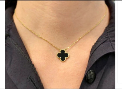 Black Cloverset with Bracelet,Earrings,necklace,finger ring