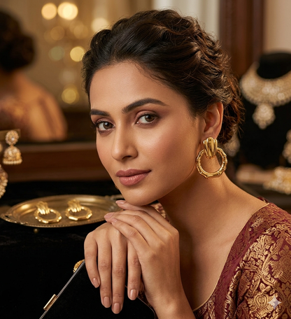 Bombu stylish earring anti tarnish