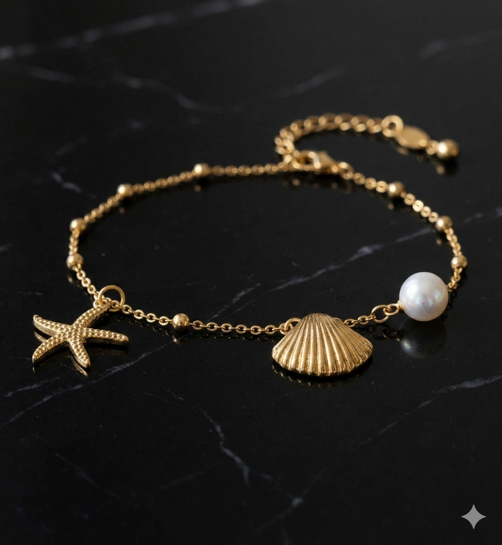 Ocean Breeze Pearl & Charm Bracelet & Anklet