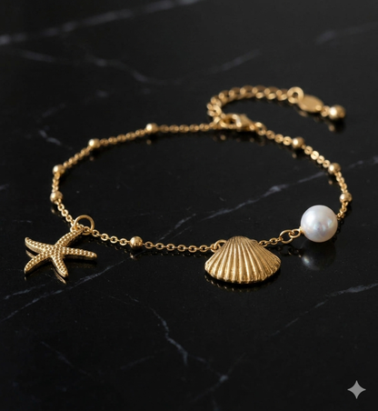 Ocean Breeze Pearl & Charm Bracelet & Anklet