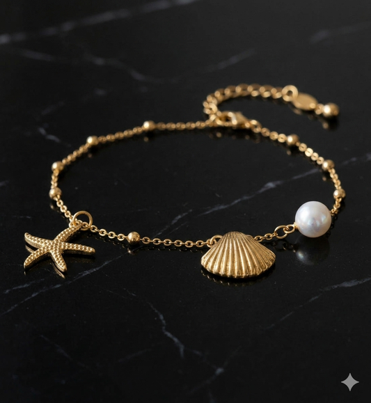 Ocean Breeze Pearl & Charm Bracelet & Anklet