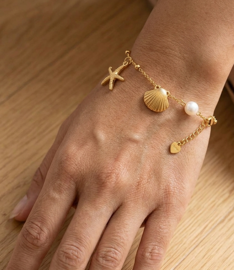 Ocean Breeze Pearl & Charm Bracelet & Anklet
