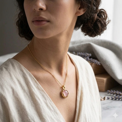 Rose Quartz Orbit Pendant
