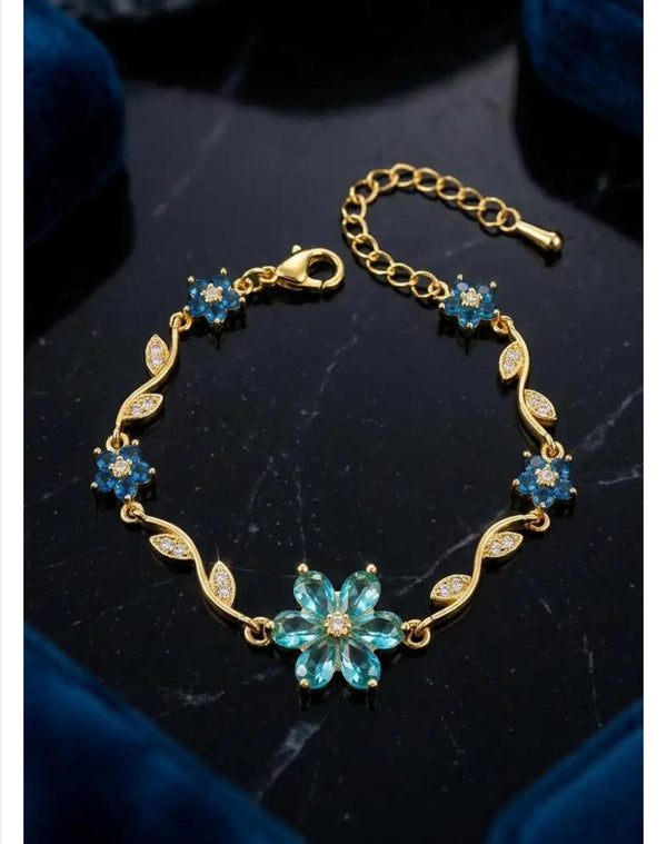 MAGICAL CRYSTAL FLOWER BRACELET ANTI TARNISH