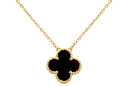 Black clover anti tarnish neaclace
