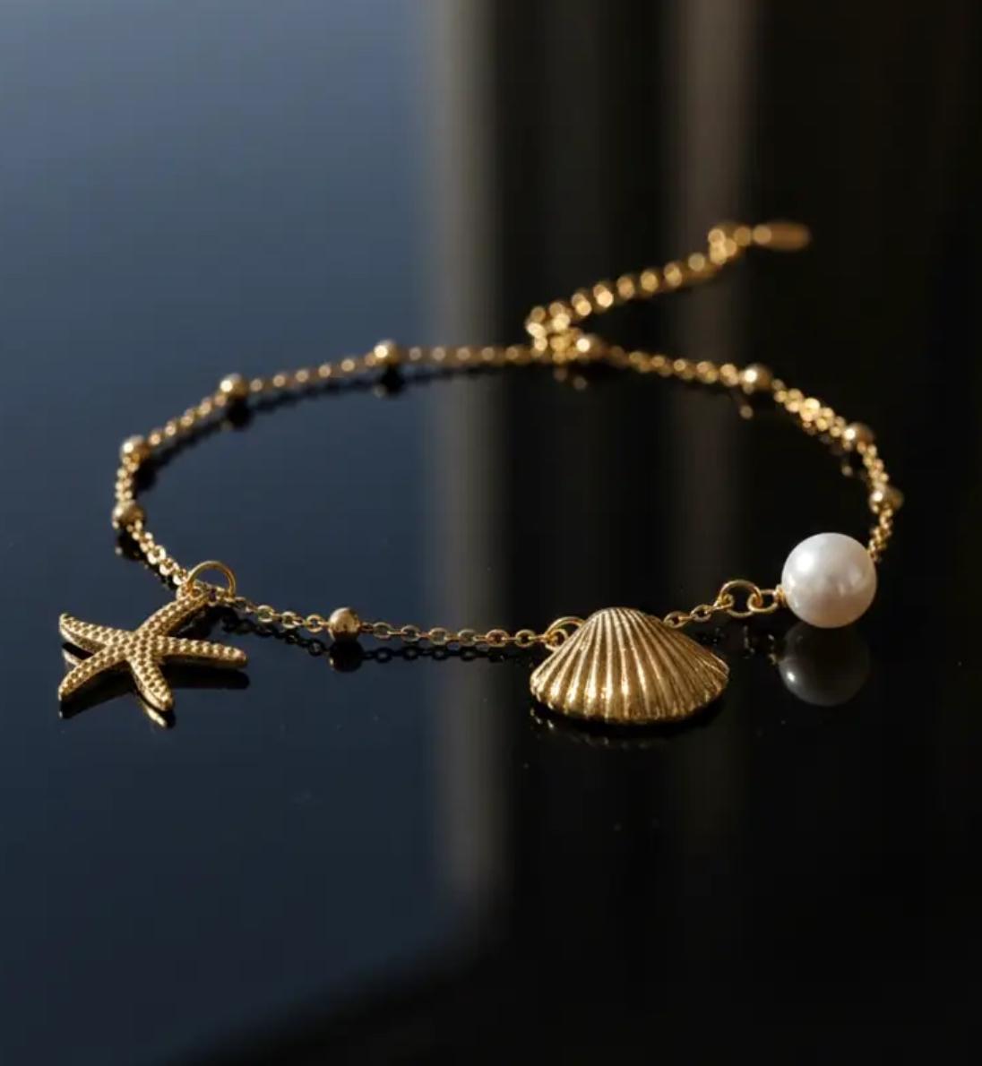 Ocean Breeze Pearl & Charm Bracelet & Anklet